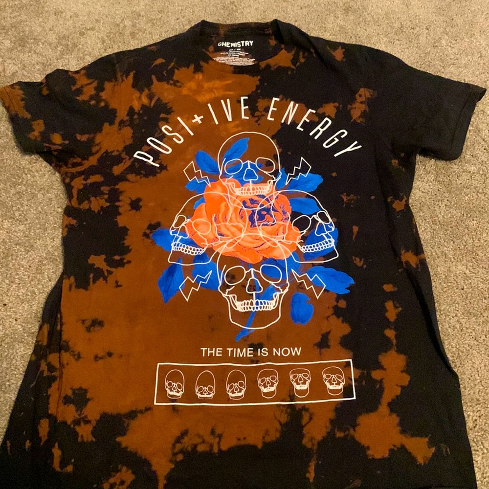 Postive energy tie-dye tee